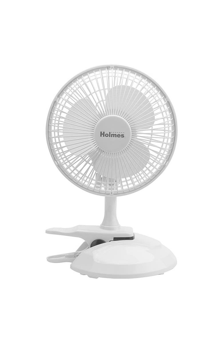 Holmes 6 Inch Clip/Table Personal Fan, Main, color, White