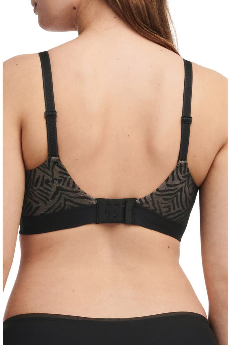 Graphic Allure Underwire Plunge Bra, Alternate, color, BLACK