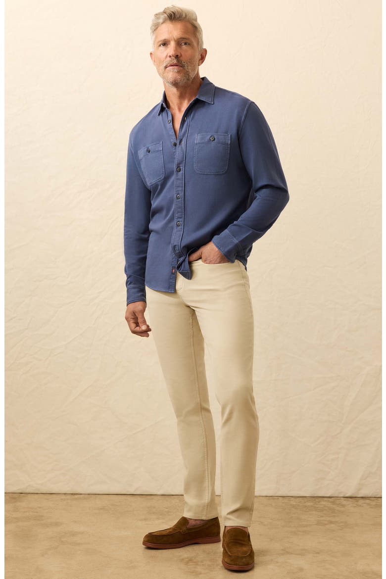 Field Knit Button-Up Shirt, Alternate, color, BLUE NIGHTS