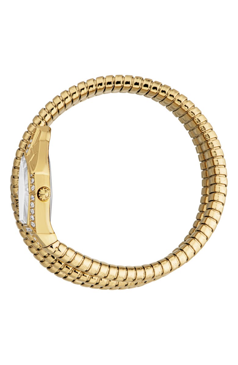 Just Cavalli Snake Bracelet Watch, 23mm x 32mm, Alternate, color, Gold/ White