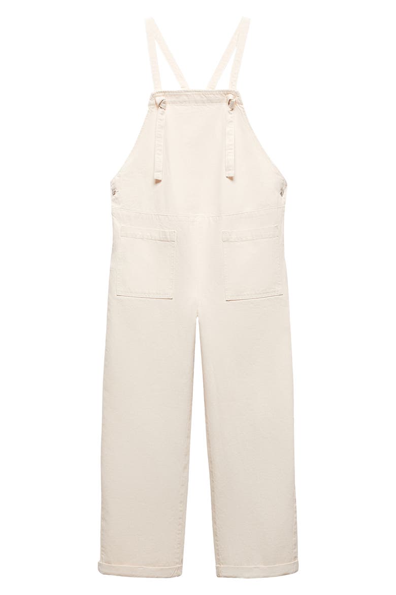 Denim Maternity Overalls, Alternate, color, OFF WHITE