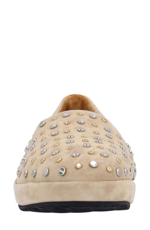 L'amour Des Pieds Cailene Studded Loafer In Taupe