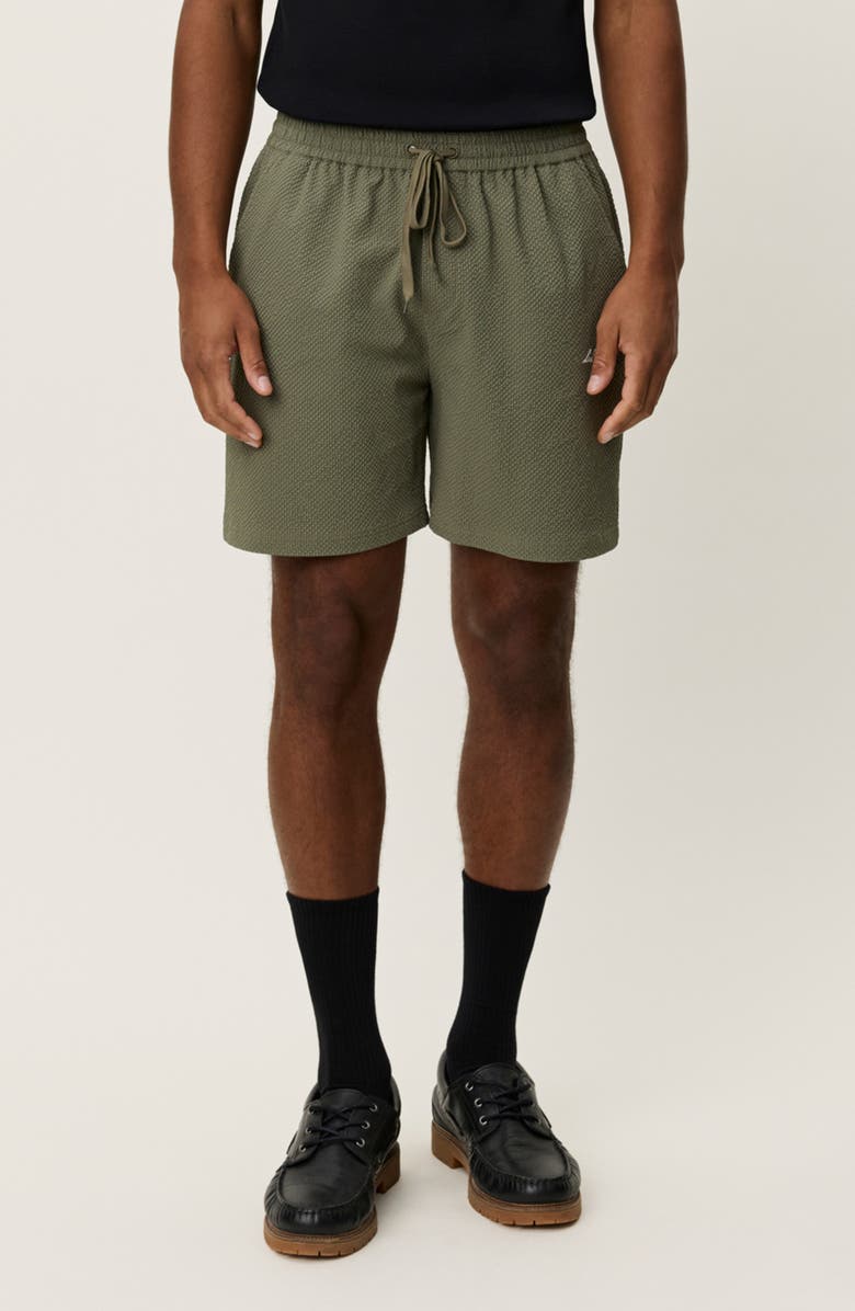 Les Deux Stan Seersucker Swim Shorts, Alternate, color, Lichen Green