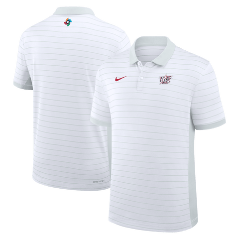 Men's Nike  White USA Baseball 2026 World Baseball Classic Victory Striped Dri-FIT Polo