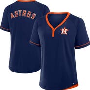 FANATICS Women's Fanatics Navy Houston Astros League Diva Star Raglan V-Neck T-Shirt