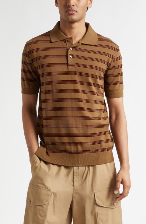 Stripe Logo Patch Polo