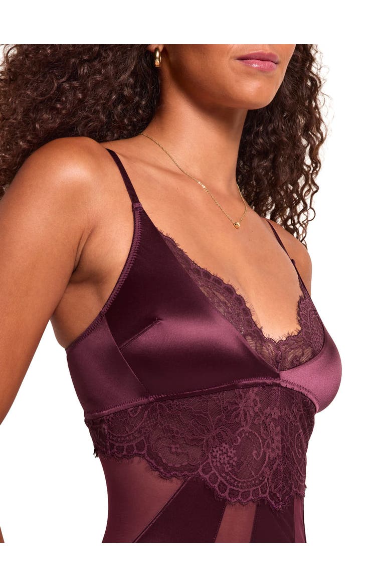 Elvira Slip Lingerie, Alternate, color, Dark purple
