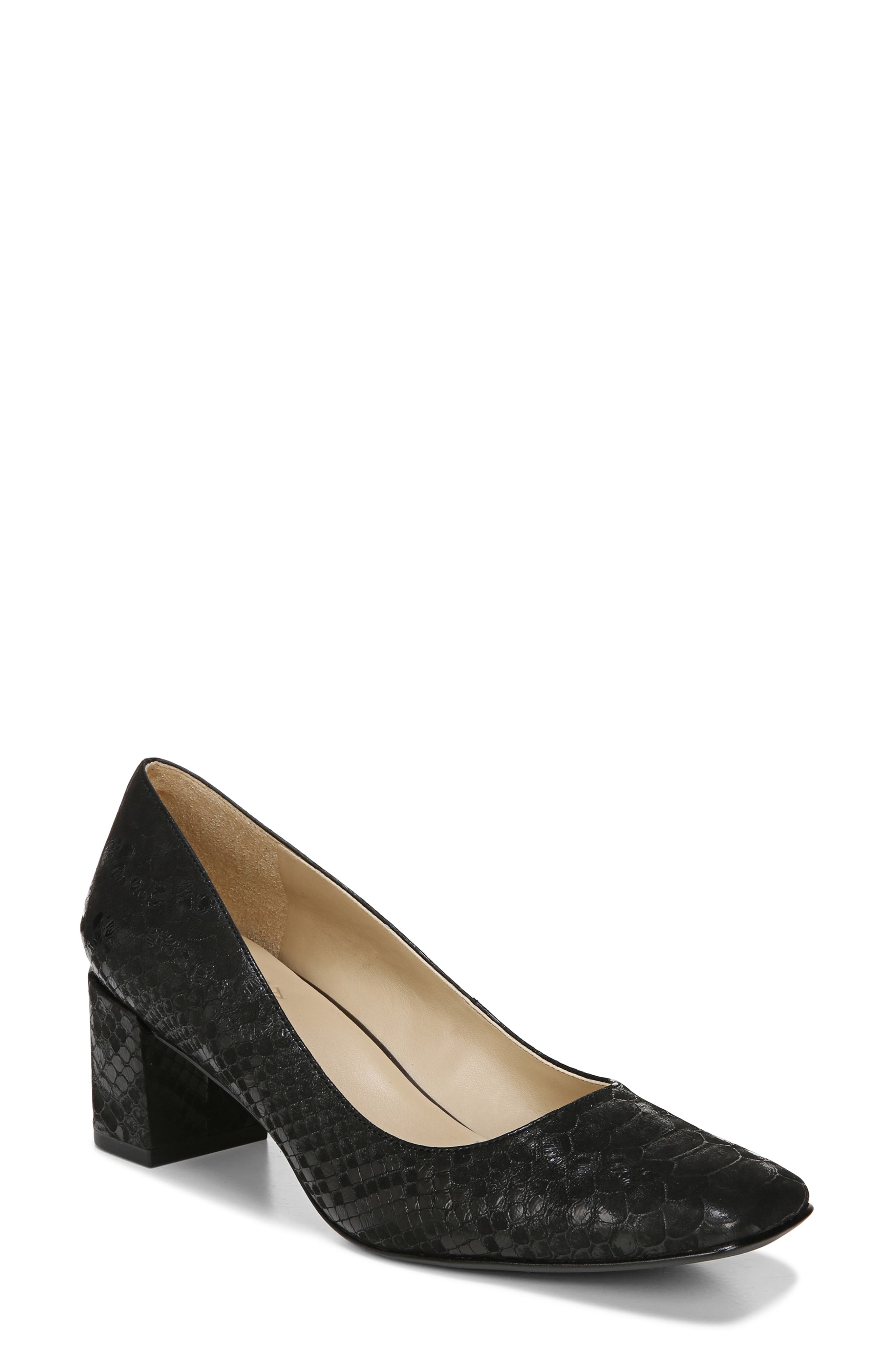 Karina Square Toe Pump, Main, color, BLACK SNAKE PRINT LEATHER