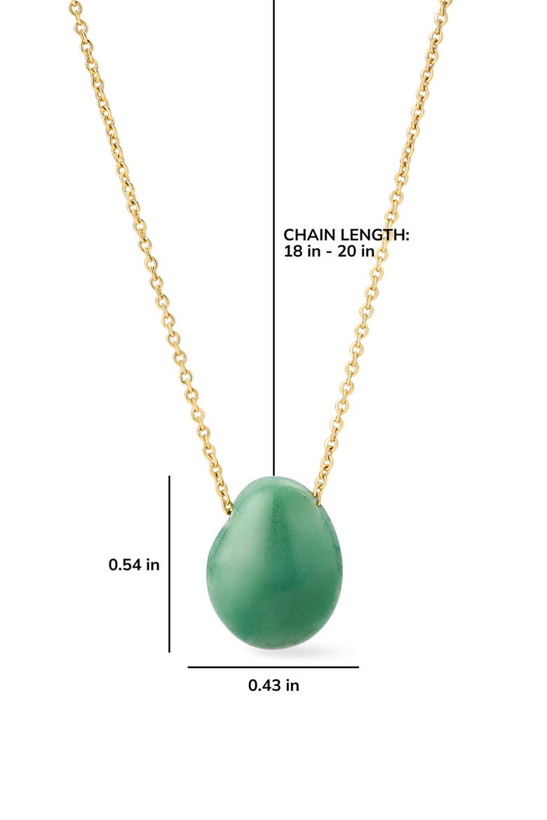 Pebble Mini Pendant Necklace, Alternate, color, GOLD / GREEN