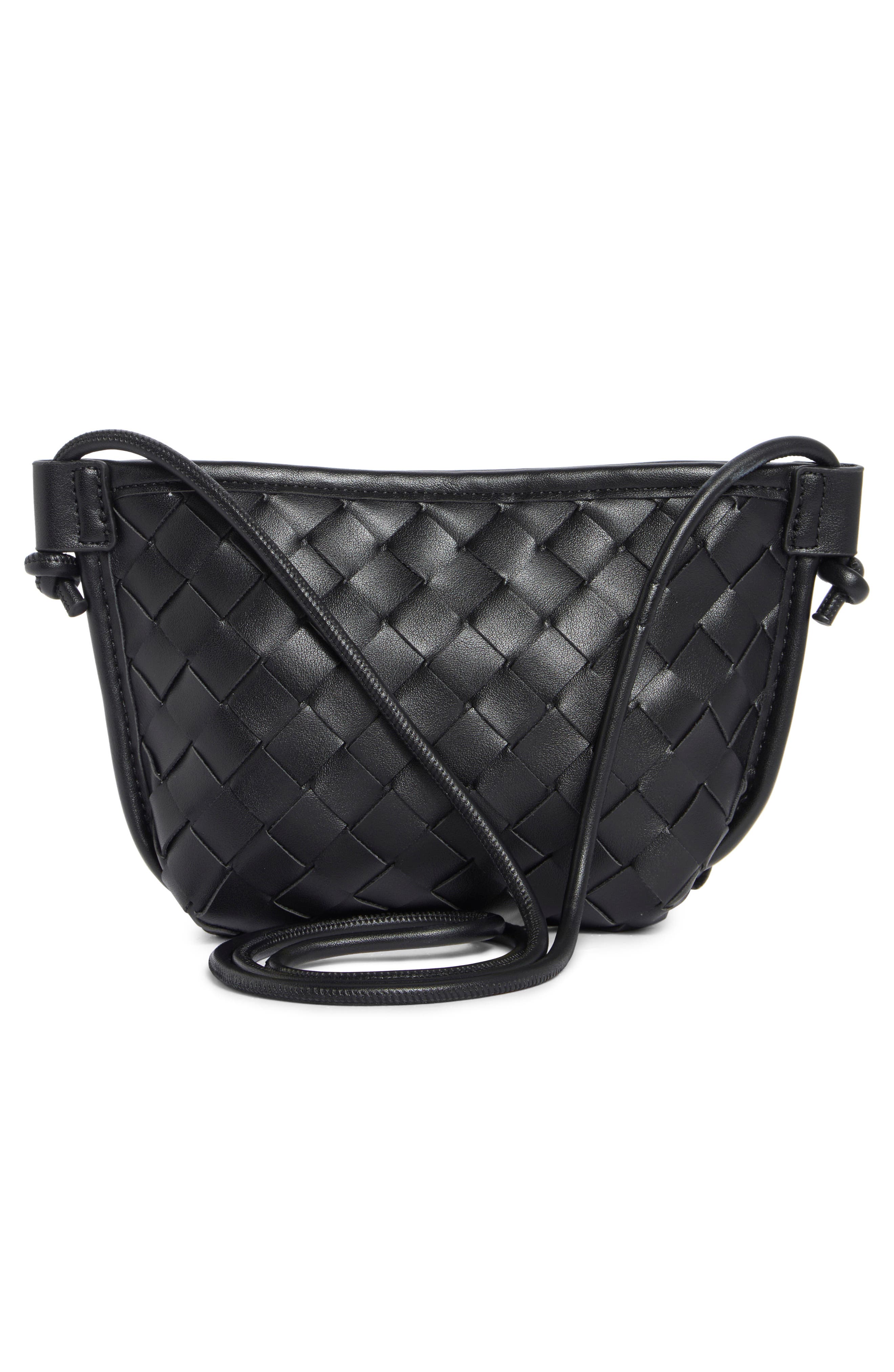 URBAN EXPRESSIONS HANDBAGS Woven Crossbody Bag, Alternate, color, Black