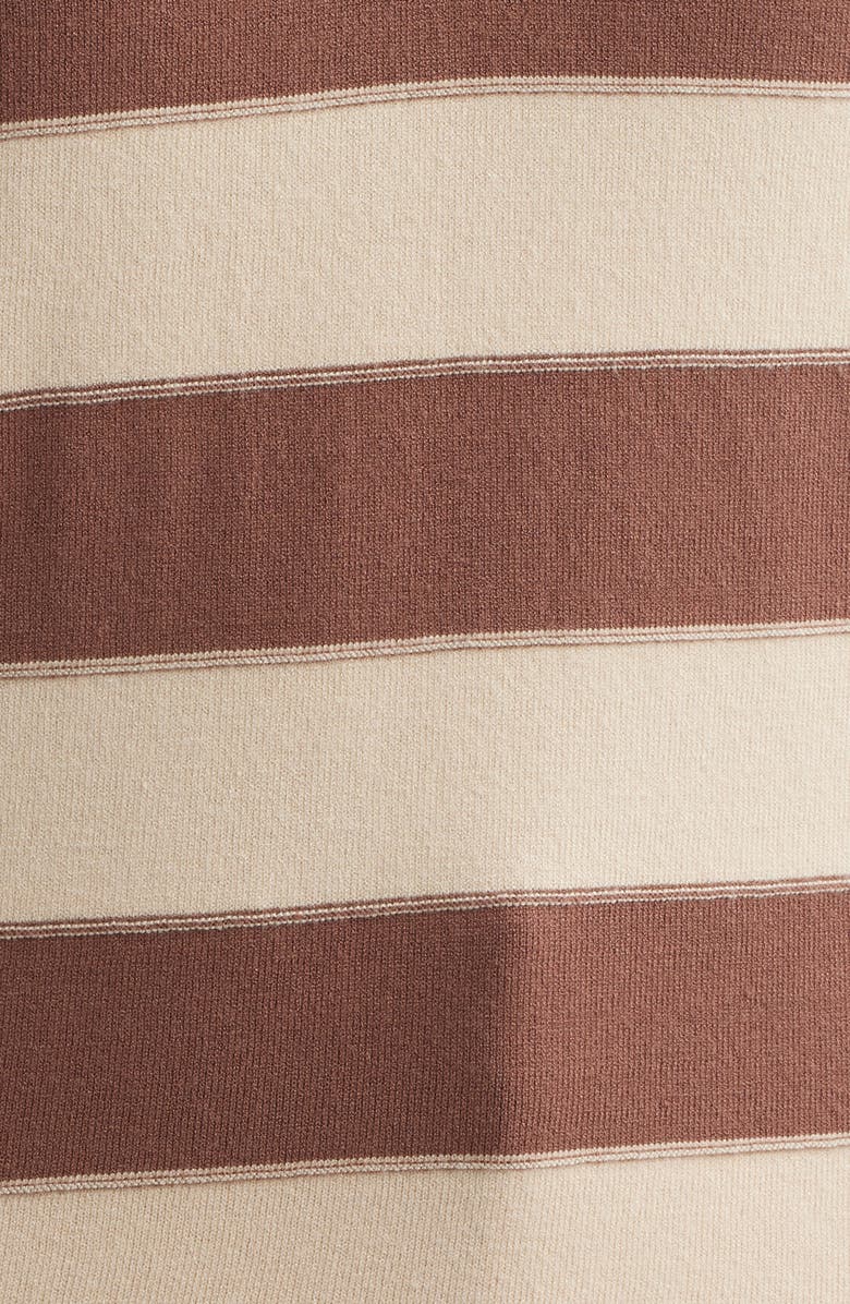 Wit & Wisdom Stripe V-Neck Sweater Vest, Alternate, color, Macadamia/ Light Cacao Powder