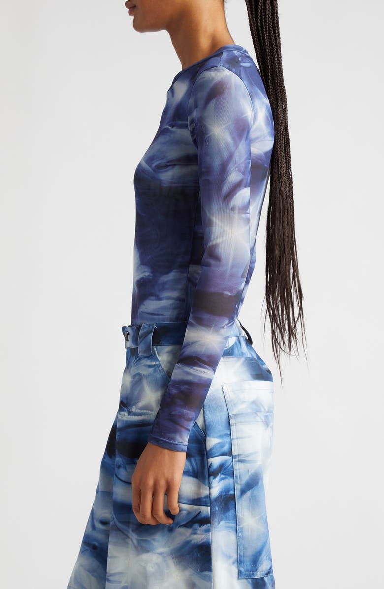 Collina Strada Women's Cardio Floral Print Gold Lamé Top, Alternate, color,