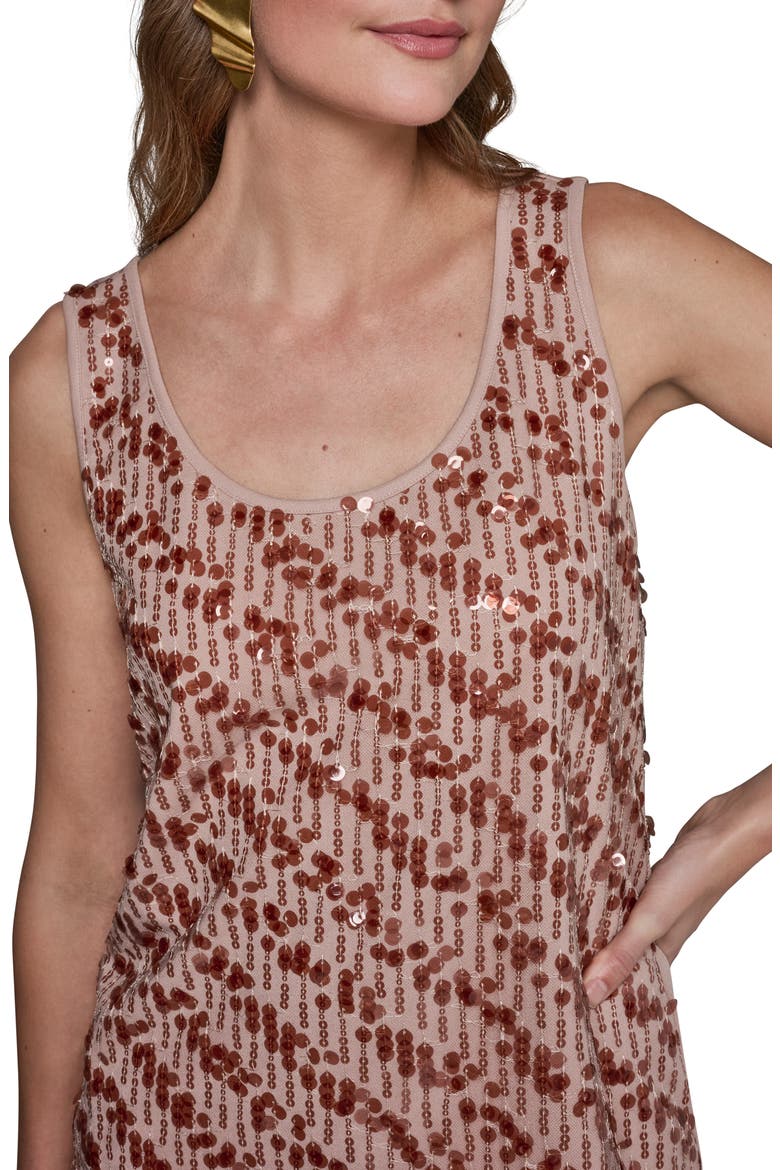 Sequin Scoop Neck Sleeveless Top, Alternate, color, UMBRIA