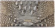 Brahmin Veronica Melbourne Croc Embossed Leather Envelope Wallet