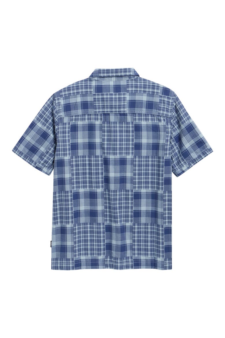 Kids' Larkspur Mixed Plaid Short Sleeve Shirt, Alternate, color, TRUE NAVY