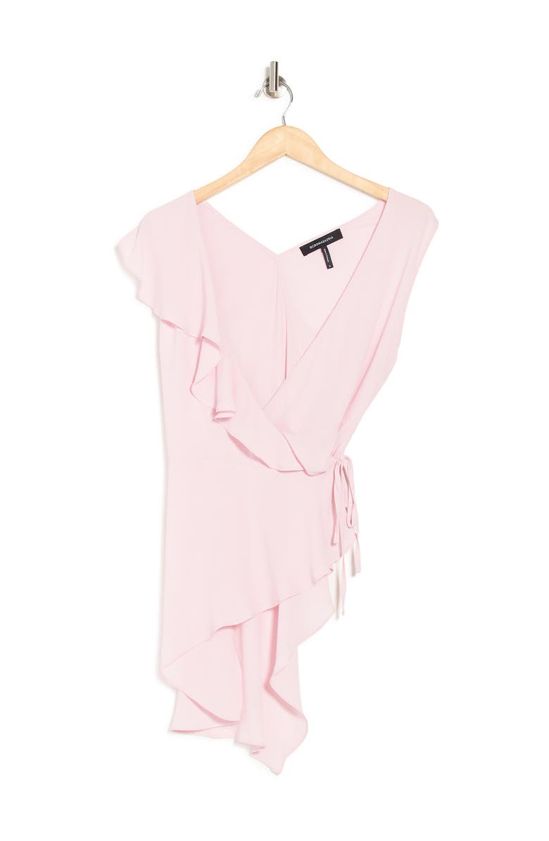 BCBGMAXAZRIA Ruffle Asymmetrical Tank Top, Alternate, color, 