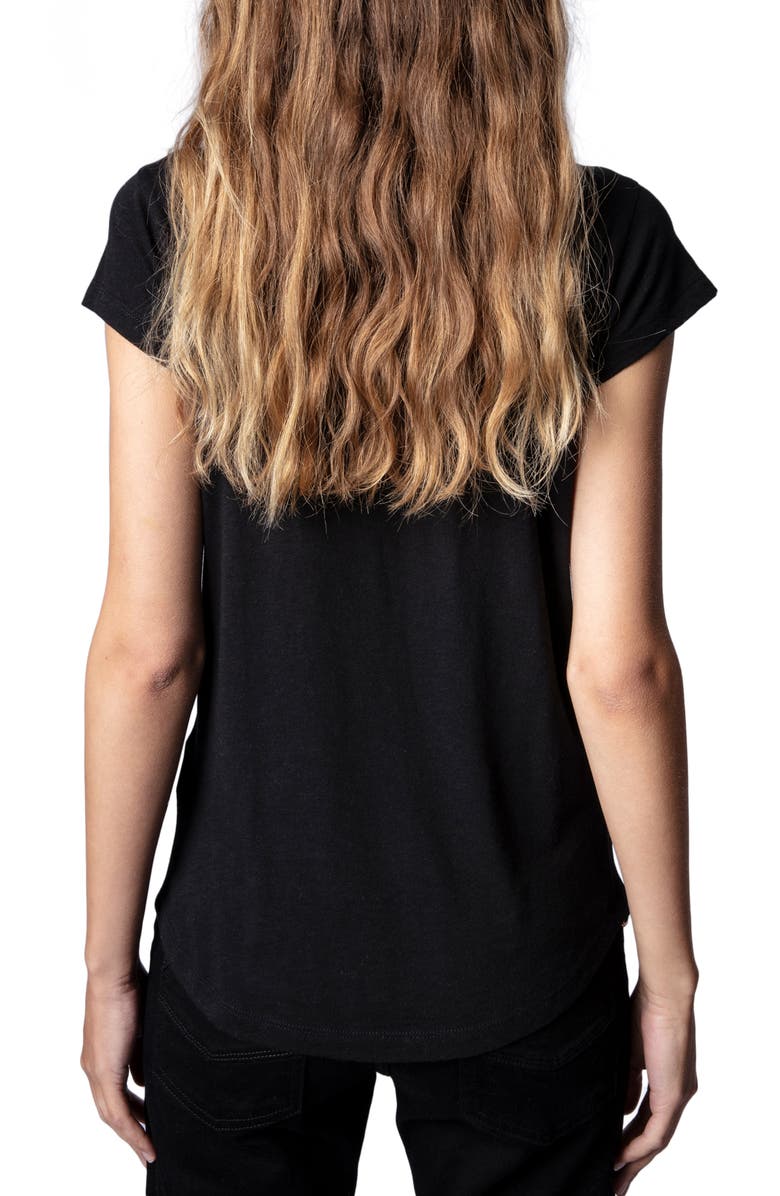 Zadig & Voltaire Skinny Skull Graphic Tee, Alternate, color, 