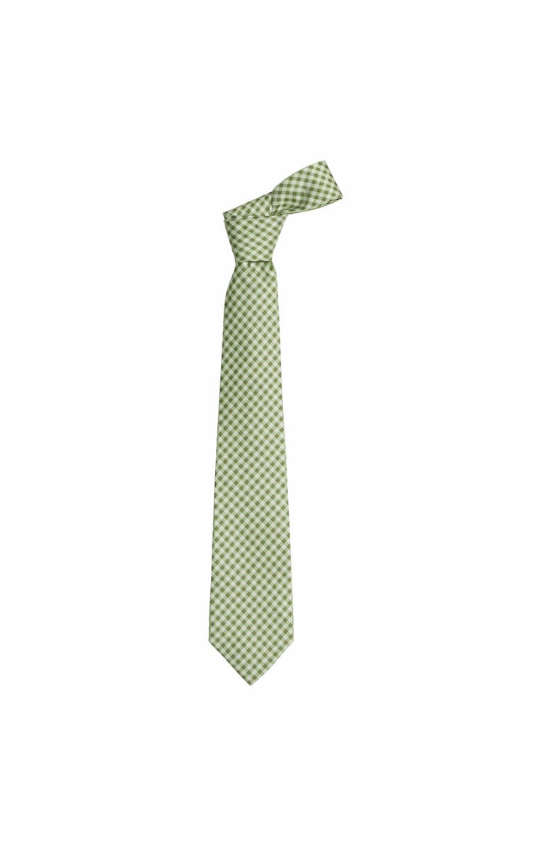 Little English Kids' Neck Tie, Main, color, Watercress Gingham