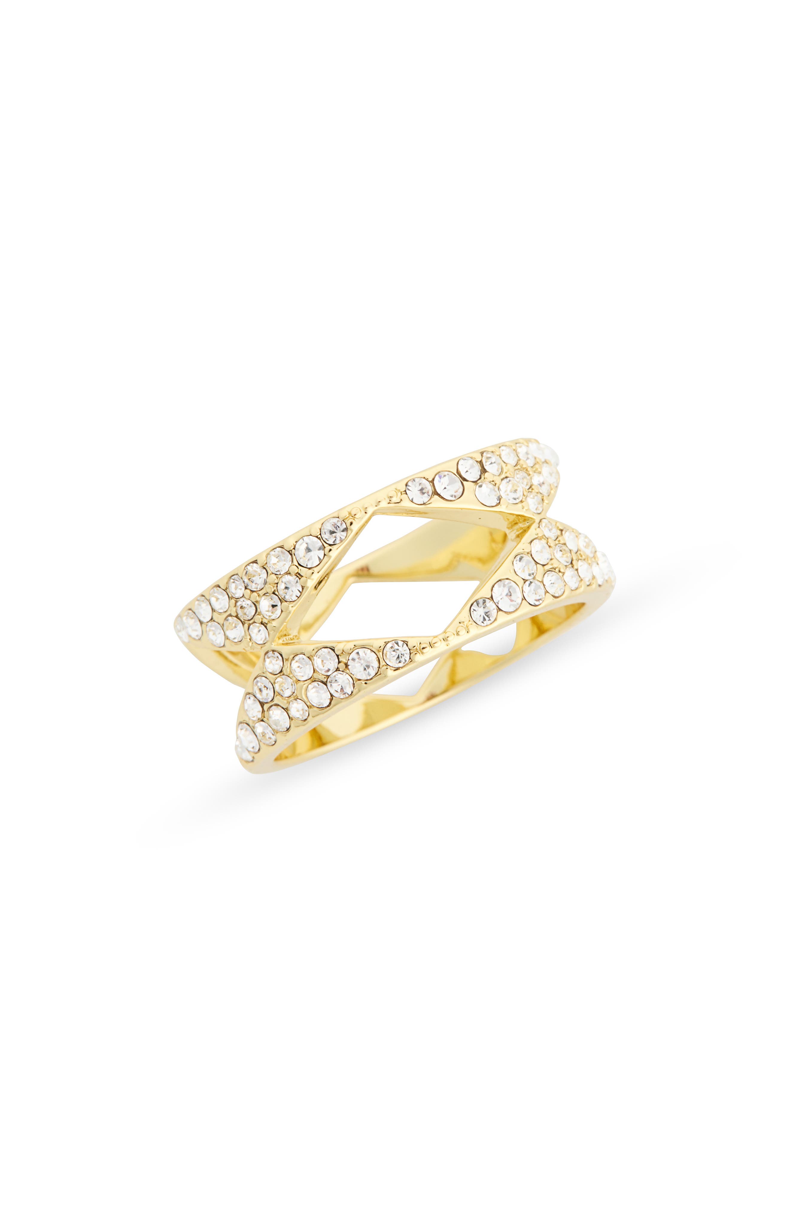 Covet Cutout Pavé Crystal Band Ring