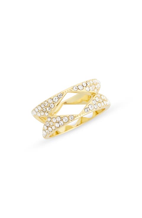 Cutout Pavé Crystal Band Ring