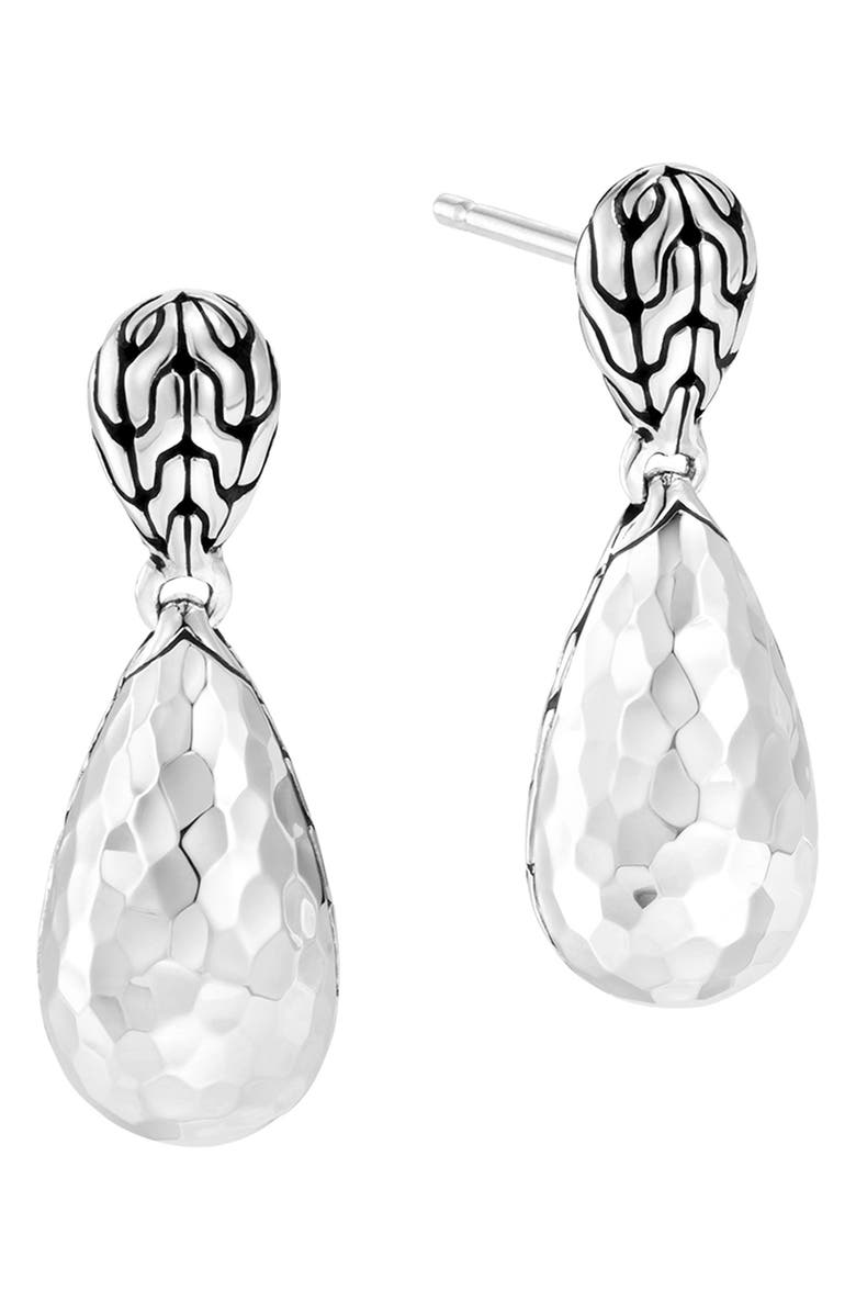 John Hardy Sterling Silver Classic Chain Dangle Earrings, Main, color, 