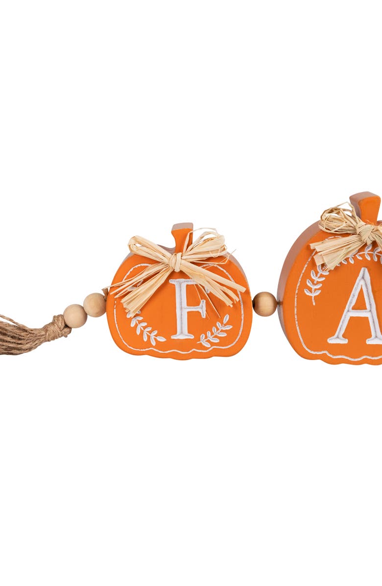 Northlight Mini Pumpkins Wooden Fall Harvest Sign - 22", Alternate, color, Orange