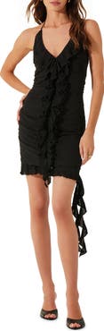 ASTR the Label Ruffle Halter Minidress