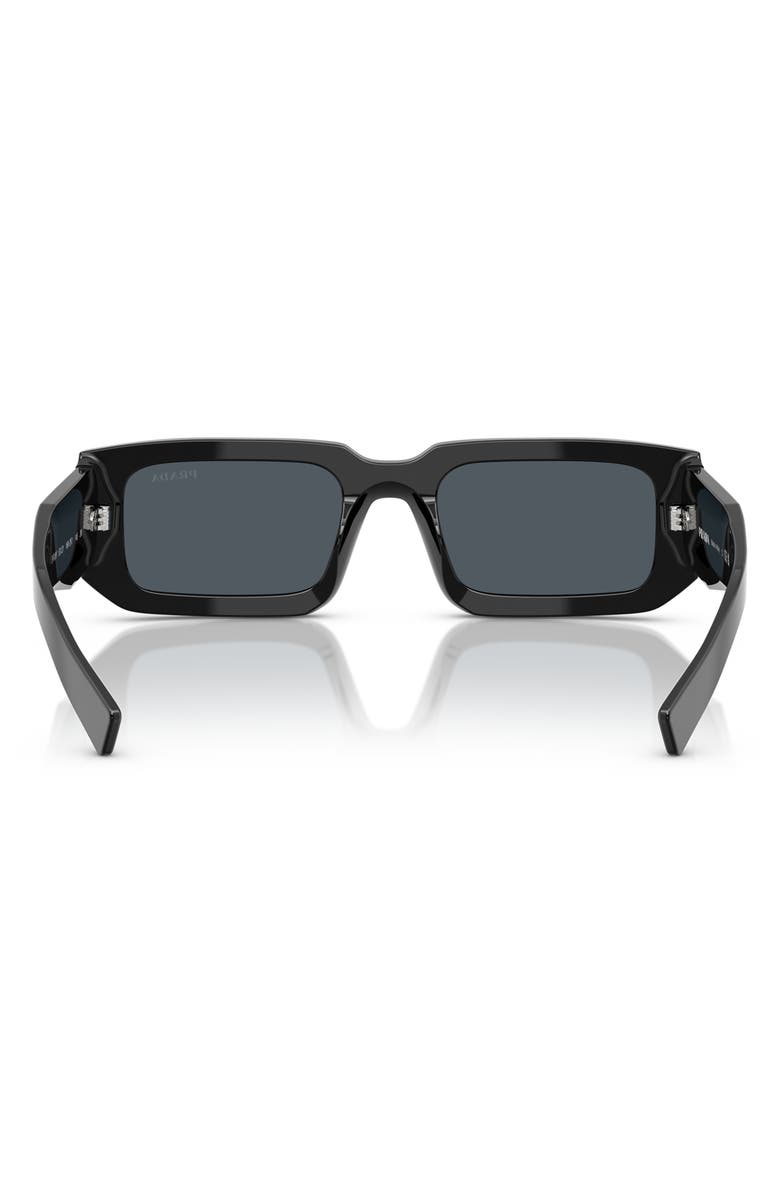 Prada 53mm Rectangular Sunglasses, Alternate, color, Black Grey