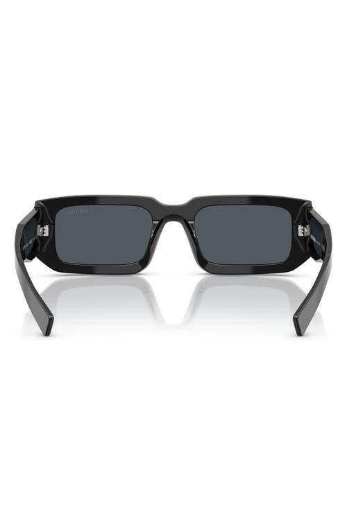 Prada 53mm Rectangular Sunglasses In Black Grey