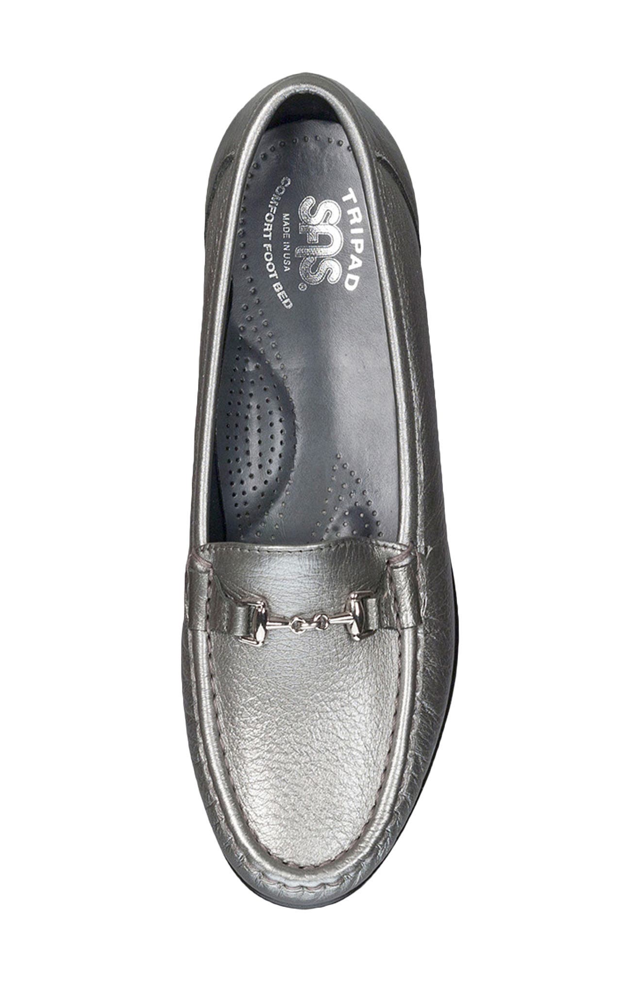 SAS Metro Metallic Loafer, Alternate, color, Pewter