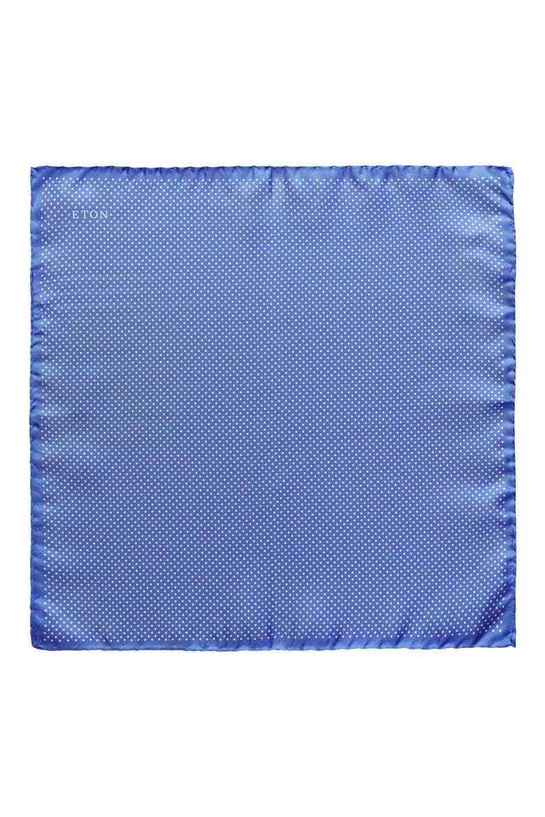 Dot Silk Pocket Square, Alternate, color, MEDIUM BLUE