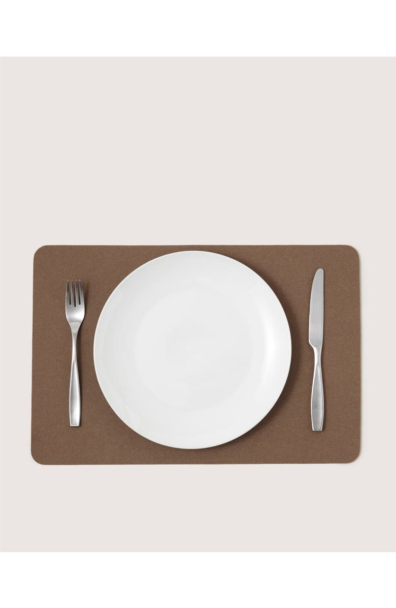 Graf Lantz Merino Wool Rectangle Placemat, Main, color, Cumin