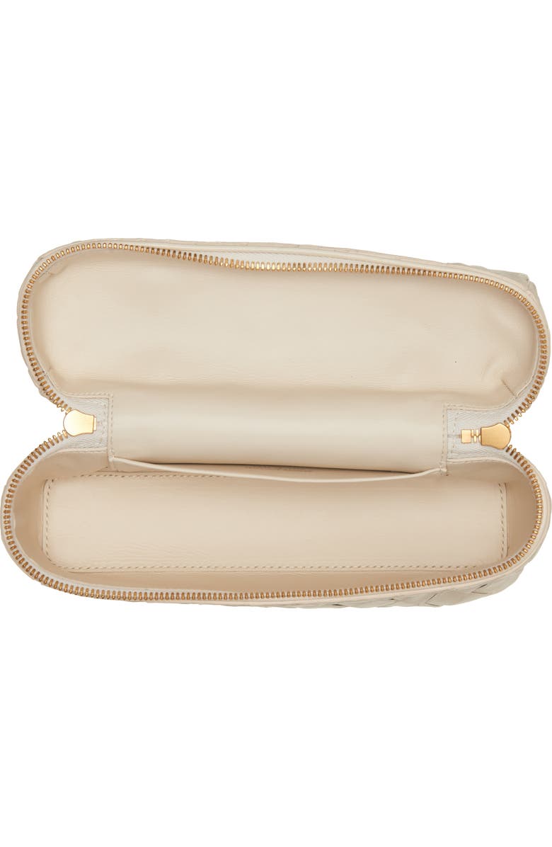 Bottega Veneta Bang Bang Intrecciato Suede Vanity Case, Alternate, color, Ecru-Gold