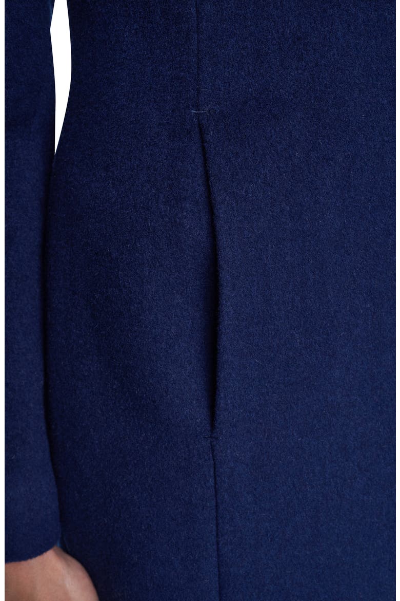 Oversize Collar Wool Blend Coat, Alternate, color, INK