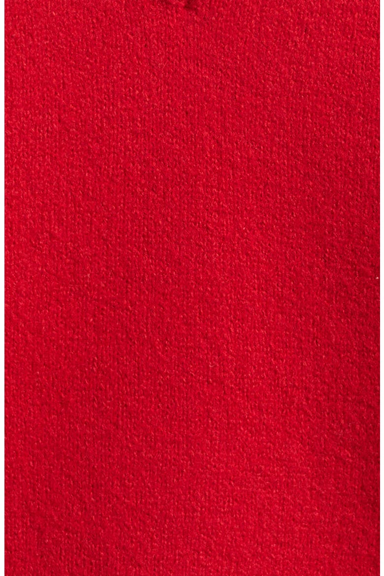 Kids' Athlete Stripe V-Neck Sweater, Alternate, color, RED/ IVORY