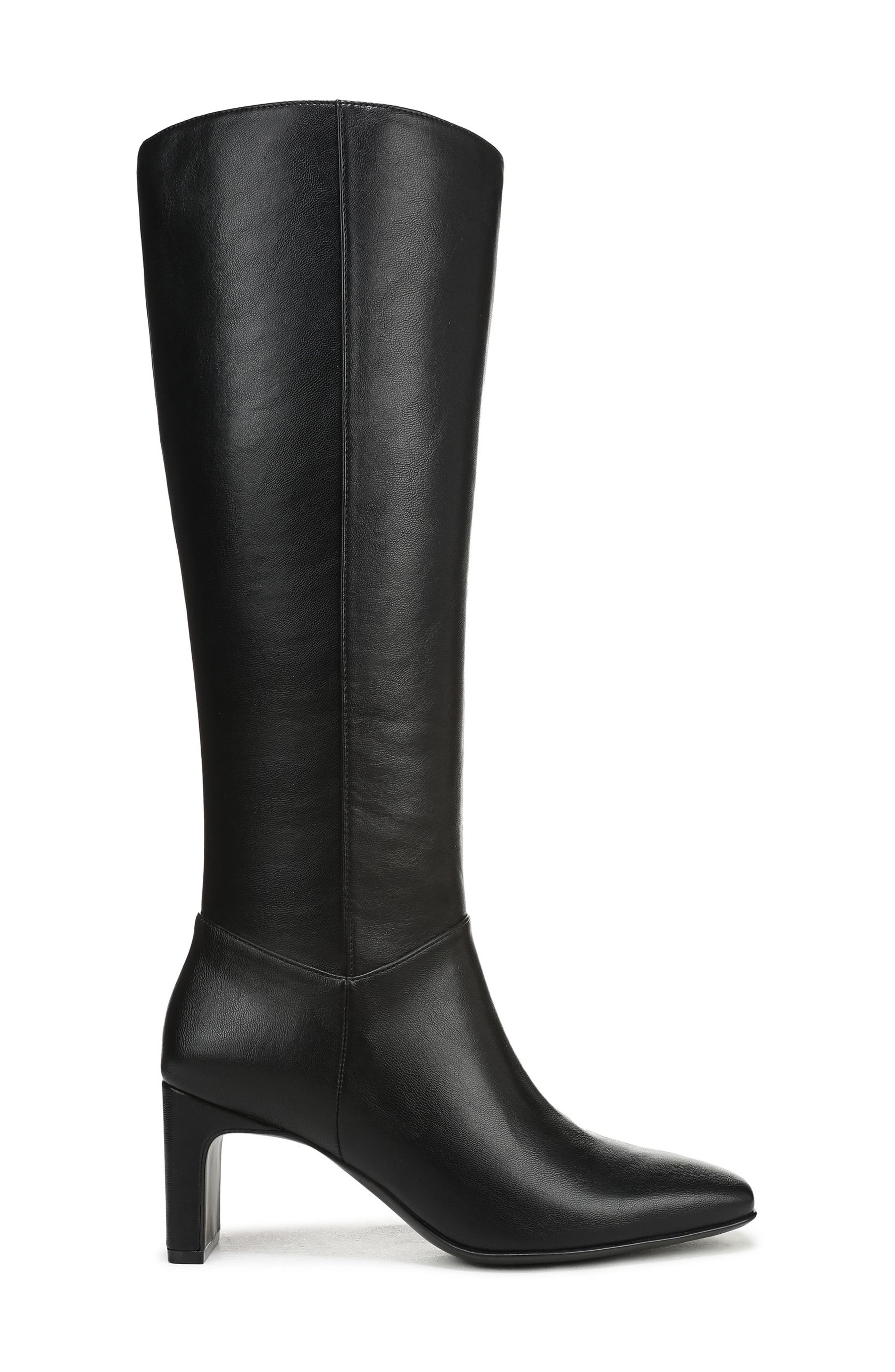 Naturalizer Nona Square Toe Boot, Alternate, color, Black