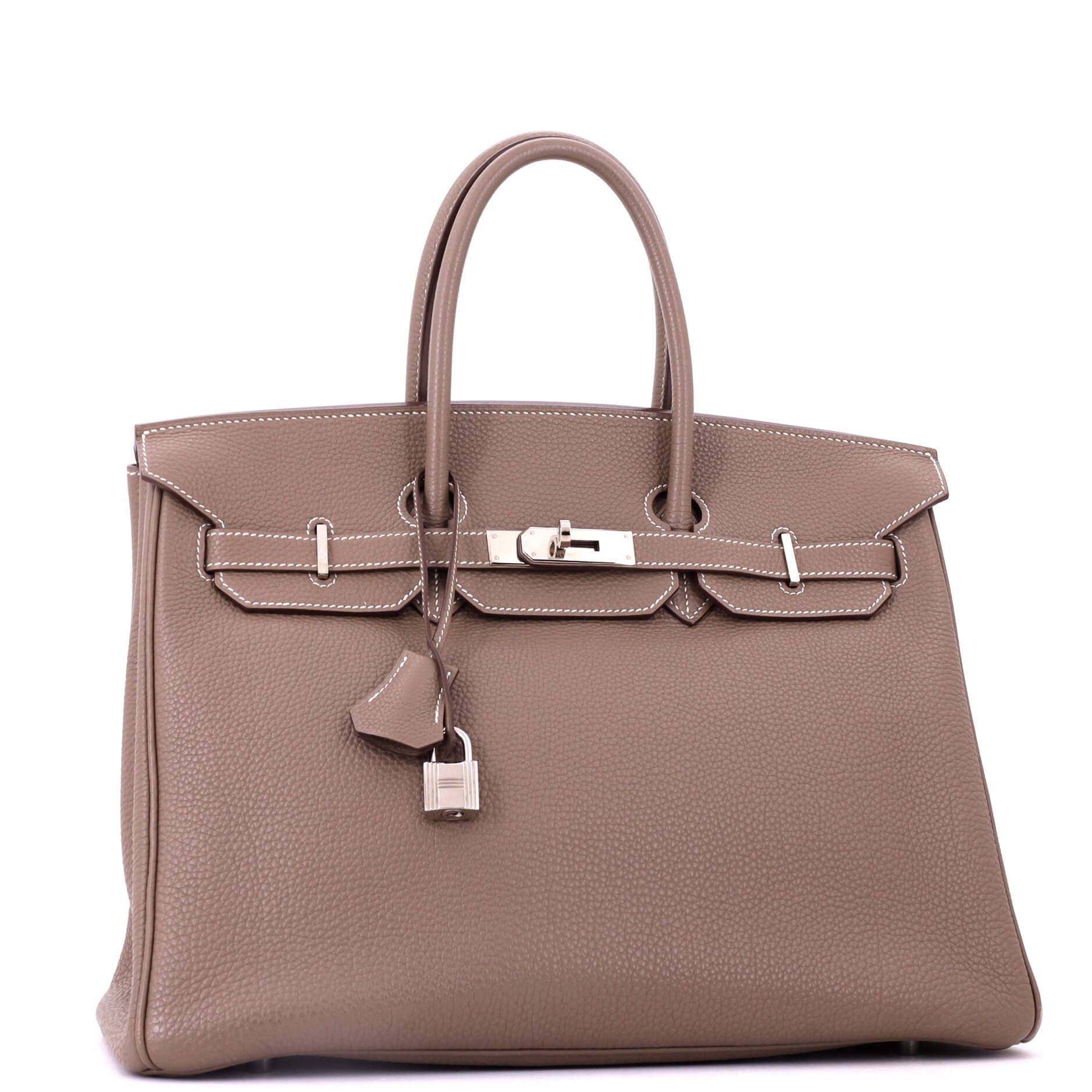 Birkin Handbag Grey Togo with Palladium Hardware 35, Alternate, color, Etoupe