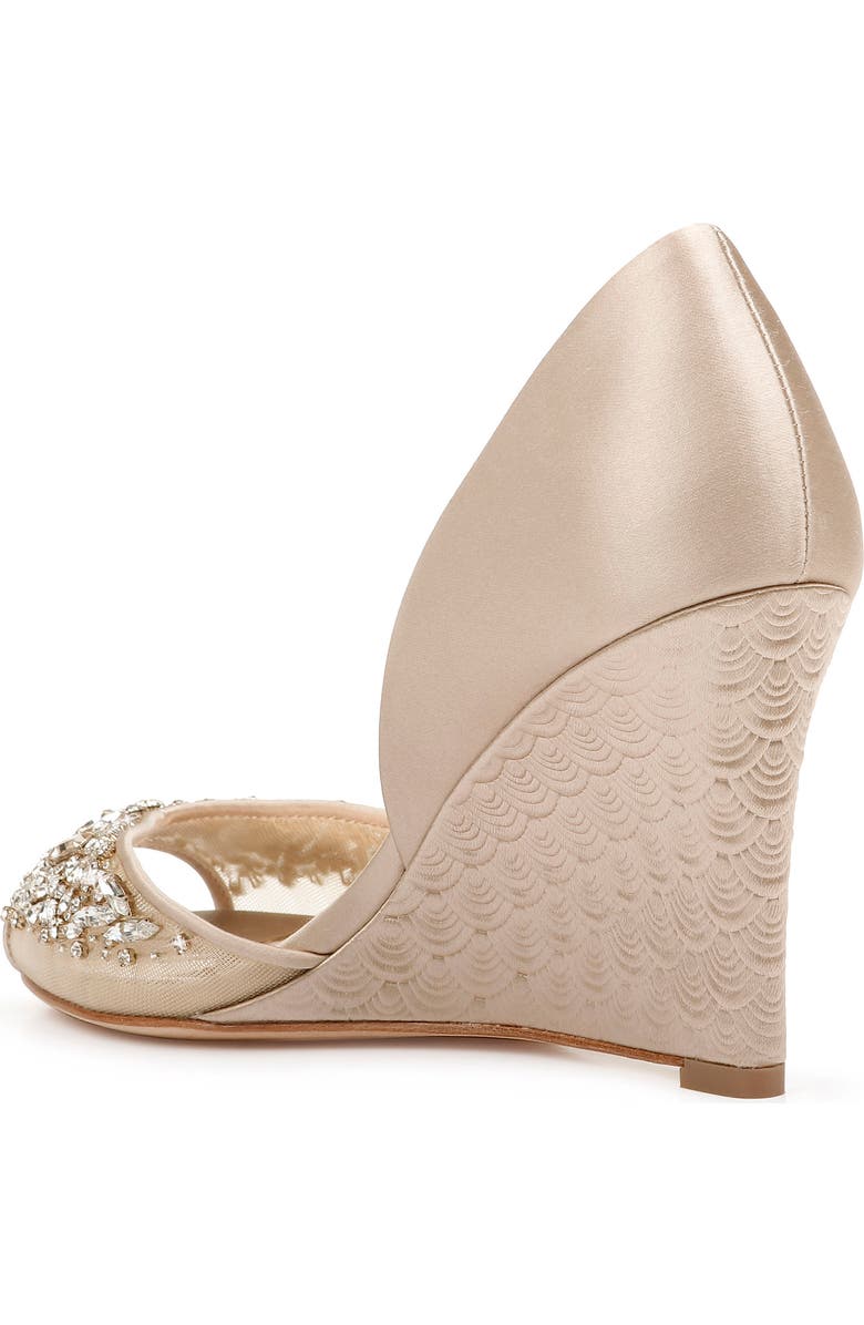 Badgley Mischka Collection Badgley Mischka Cashmere Crystal Embellished Wedge, Alternate, color,