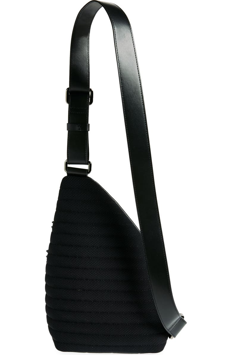 Christian Louboutin Funky Empire Spike Sling Bag, Alternate, color, Black