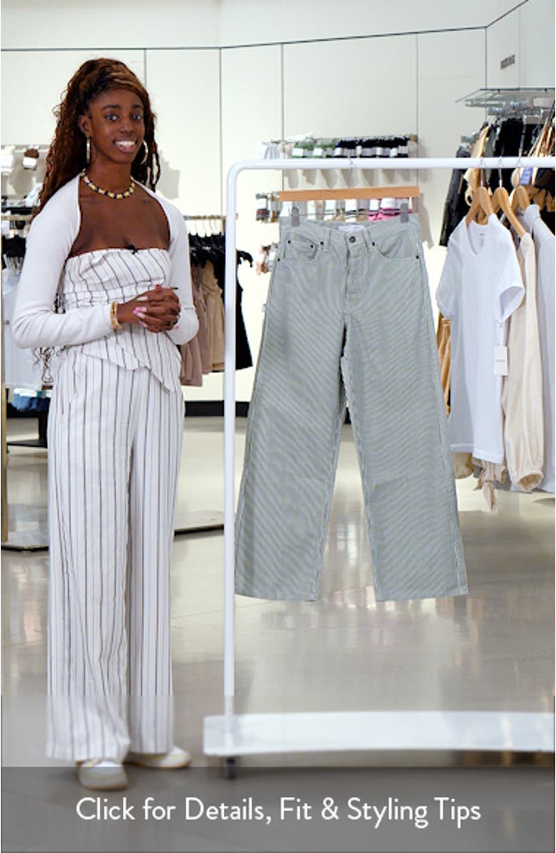 Stripe Mid Rise Column Jeans, sales video thumbnail