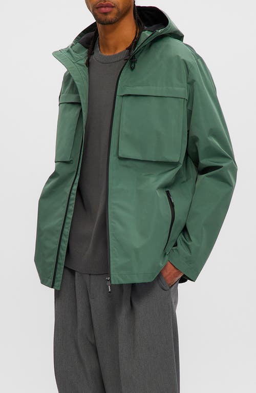 Noize Andreas Water Resistant Rain Coat In Green