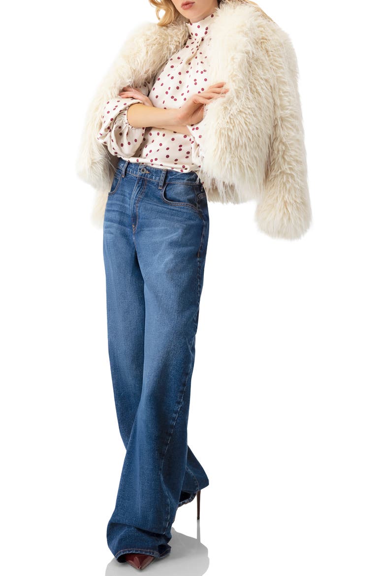 Faux-Fur Plush Teddy Coat, Alternate, color, Ivory