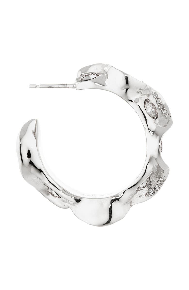 Oscar de la Renta Crystal Nest Hoop Earrings, Alternate, color, Crystal