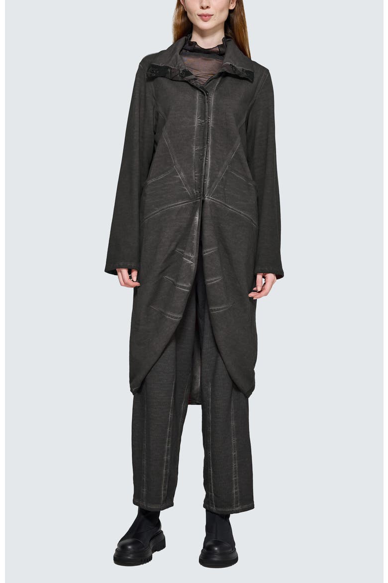Talia Sculptured Midi Jacket, Main, color, Misty Black
