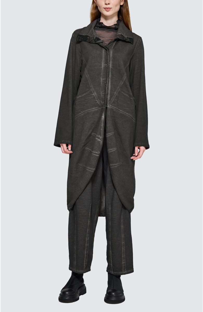 LUUKAA Talia Sculptured Midi Jacket, Main, color, Misty Black