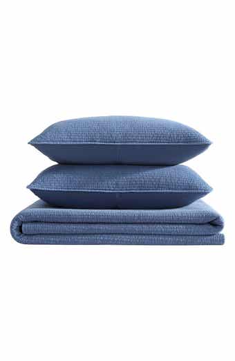 Nautica Seashore Stitch Cotton King Quilt Sham Set