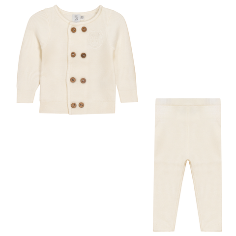 Crest Knitted 2 Piece Long Sleeve Top and Pants Set (Toddler)