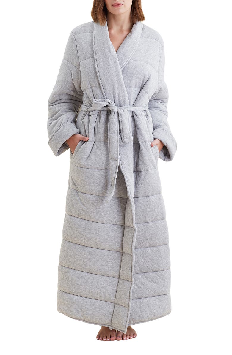 Papinelle Cuddle Puffa Quilted Cotton Robe, Alternate, color, 