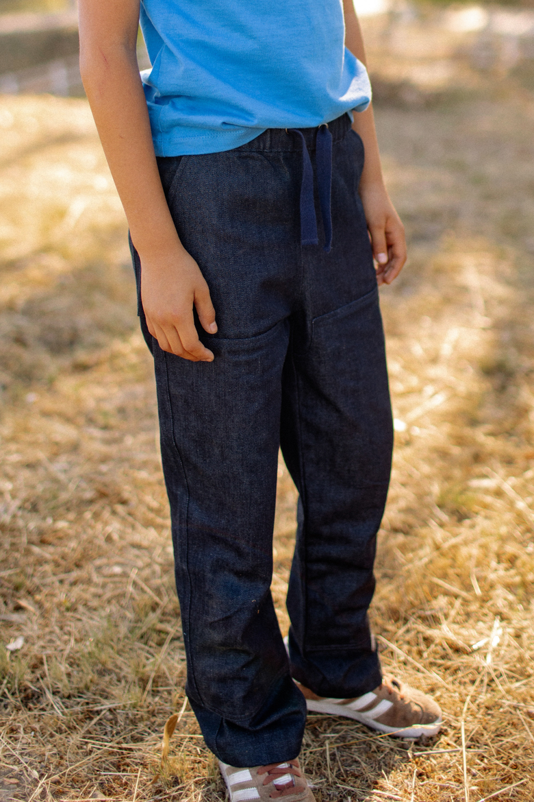 Kids' Organic Heavyweight Cotton Denim Jules Jeans, Alternate, color, Heavyweight Denim