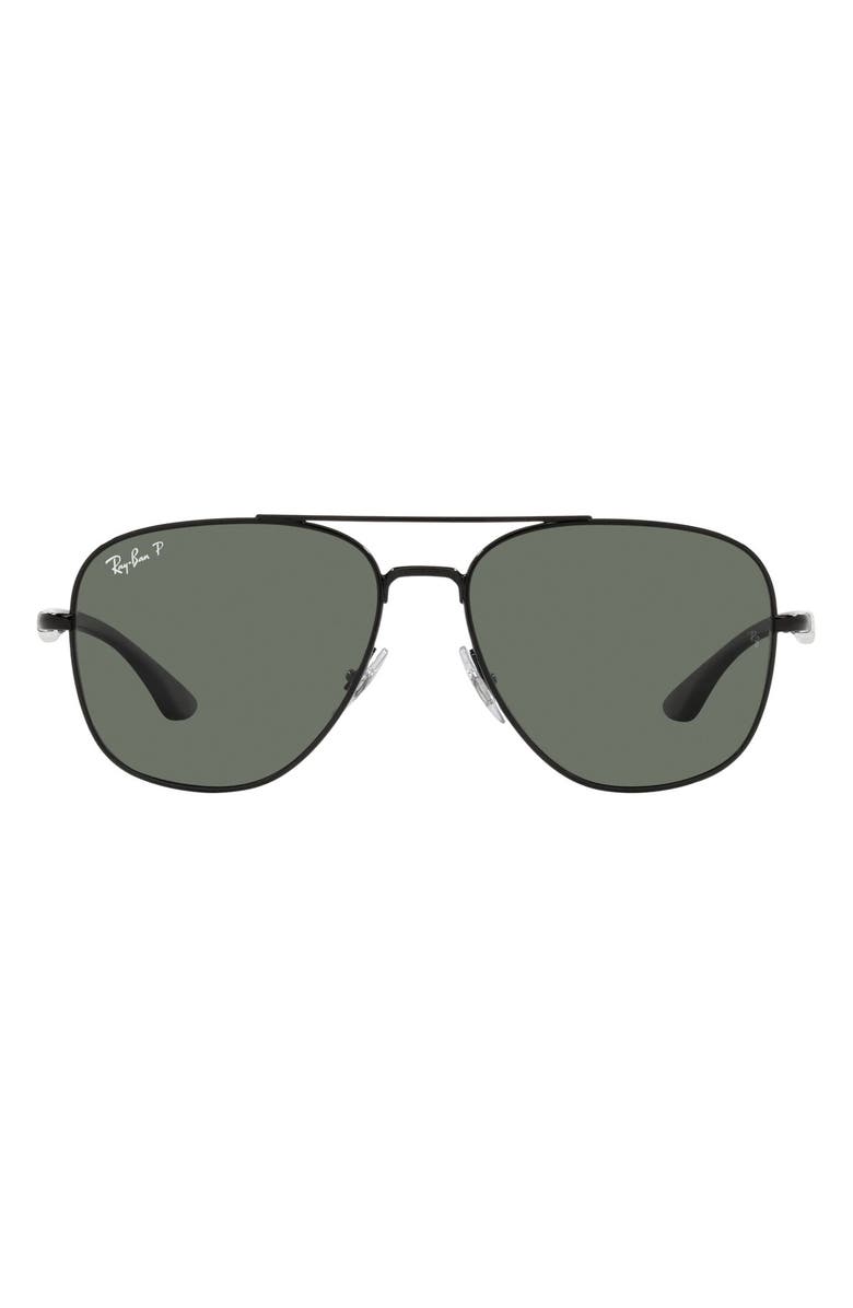 Ray-Ban 56mm Polarized Square Sunglasses, Main, color,